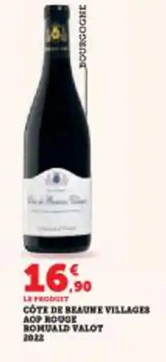 Super U Côte de beaune villages aop rouge romuald valot offre