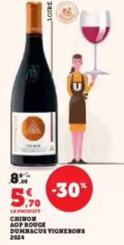 Super U Chinon aop rouge dumnacus vignerons offre