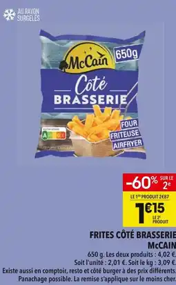 Supeco Frites côté brasserie mccain offre