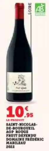 Super U Saint-nicolas- de bourgueil aop rouge fruit defendu domaine frederic habileau 2022 offre