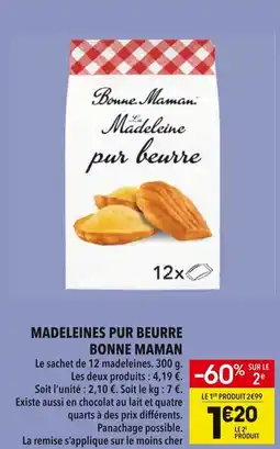Supeco Madeleines pur beurre bonne maman offre