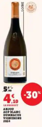 Super U Anjou aop blanc dunnacus vignerons offre