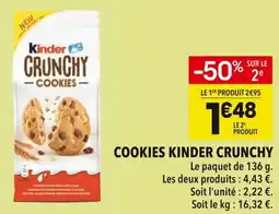 Supeco Cookies kinder crunchy offre