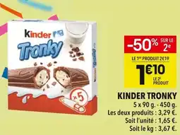 Supeco Kinder tronky offre