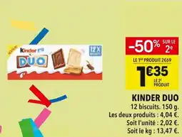 Supeco Kinder duo offre