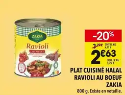 Supeco Plat cuisiné halal ravioli au boeuf zakia offre