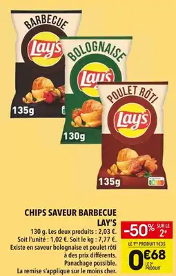 Supeco Chips saveur barbecue lay's offre