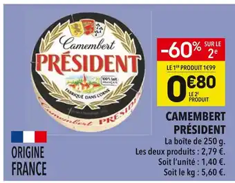 Supeco Président Camembert offre