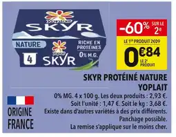 Supeco Yoplait Skyr Protéiné Nature offre