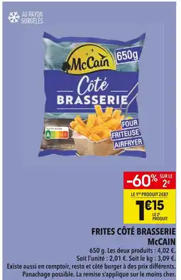 Supeco McCain Frites Côté Brasserie offre