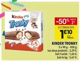 Supeco Kinder Kinder Tronky offre