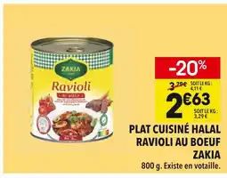 Supeco Zakia Plat cuisiné halal ravioli au boeuf offre