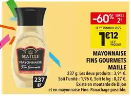 Supeco Maille Mayonnaise Fins Gourmets offre
