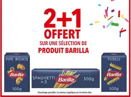 Supeco Barilla 2+1 offert sur une sélection de produit Barilla offre