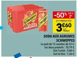Supeco Schweppes Soda aux agrumes offre