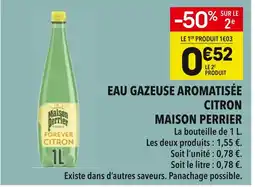 Supeco Maison Perrier Eau gazeuse aromatisée citron offre