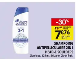 Supeco Head & Shoulders Shampoing antipelliculaire 2in1 offre