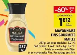 Supeco Mayonnaise fins gourmets maille offre
