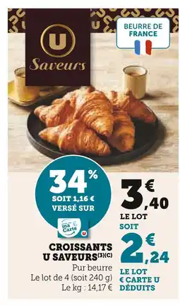 U Express U Saveurs Croissants U Saveurs offre