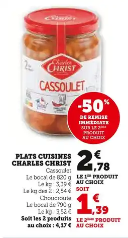 U Express CHARLES CHRIST Cassoulet offre
