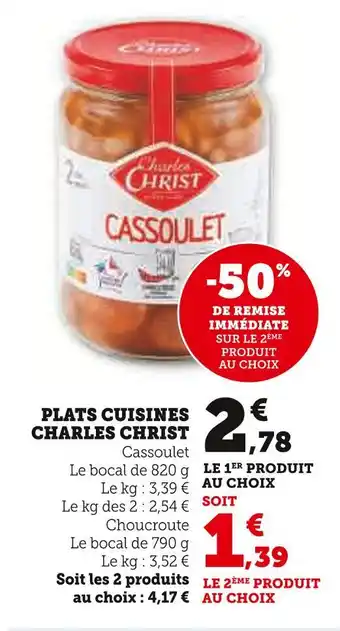 U Express CHARLES CHRIST Cassoulet offre