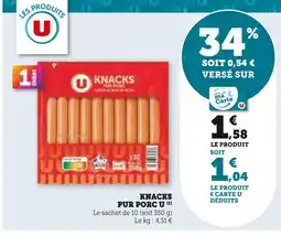 U Express U Knacks pur porc offre