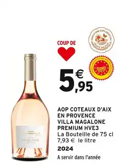 Intermarché AOP Coteaux d'Aix en Provence Villa Magalone Premium HVE3 2024 offre