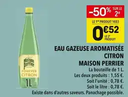 Supeco Eau gazeuse aromatisée citron maison perrier offre