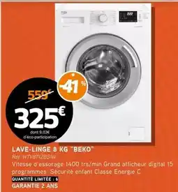 E.Leclerc Beko - lave-linge 8 kg offre