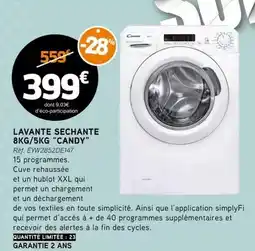 E.Leclerc Candy - lavante sechante 8kg/5kg offre