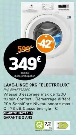E.Leclerc Electrolux - lave-linge 9kg offre