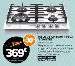 E.Leclerc Scholtès - table de cuisson 4 feux offre