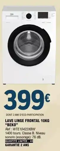 E.Leclerc Beko - lave linge frontal 10kg offre