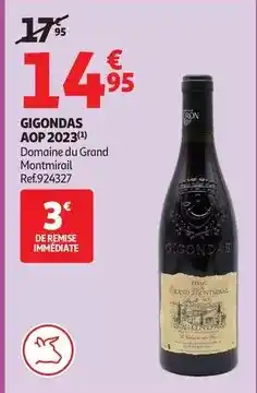 Auchan Supermarché Gigondas aop 2023 offre