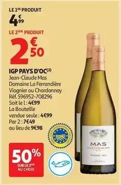 Auchan Supermarché Jean claude mas - igp pays d'oc offre