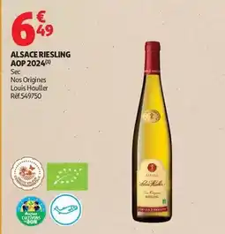 Auchan Supermarché Hauller - alsace riesling aop 2024 offre
