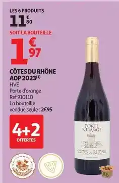 Auchan Supermarché Orange - côtes du rhône aop 2023 offre