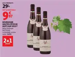 Auchan Supermarché Bourgogne hautes côtes de nuits aop 2023 offre