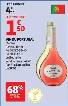 Auchan Supermarché Mateus - vin du portugal offre