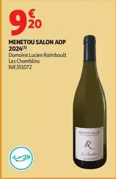 Auchan Supermarché Menetou salon aop 2024 offre