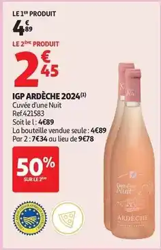 Auchan Supermarché Igp ardèche 2024 offre