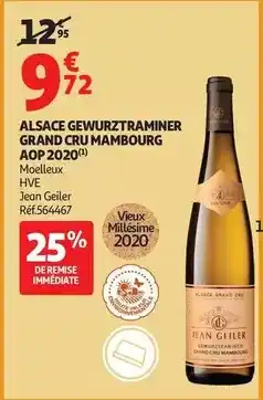 Auchan Supermarché Gewurztraminer - alsace grand cru mambourg aop 2020 offre