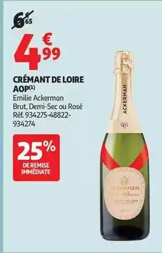 Auchan Supermarché Ackerman - cremant de loire aop offre
