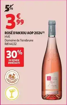 Auchan Supermarché Rosé d'anjou aop 2024 offre