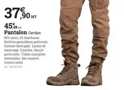 Espace emeraude Pantalon cerdan offre