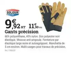 Espace emeraude Solidur - gants précision offre