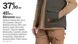 Espace emeraude Blouson spitz offre