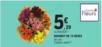 E.Leclerc Bouquet de 15 roses offre