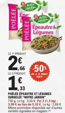 E.Leclerc Poelee épeautre et légumes surgelée offre