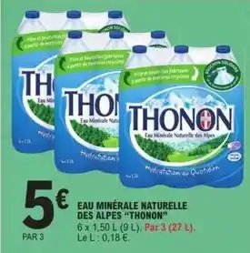 E.Leclerc Thonon - eau minérale naturelle des alpes offre